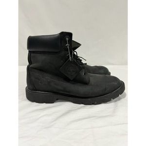Mens Black Timberland Nubuck Leather Boots Size 9.5